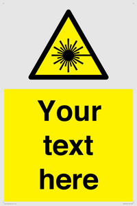 Custom Laser Hazard Sign